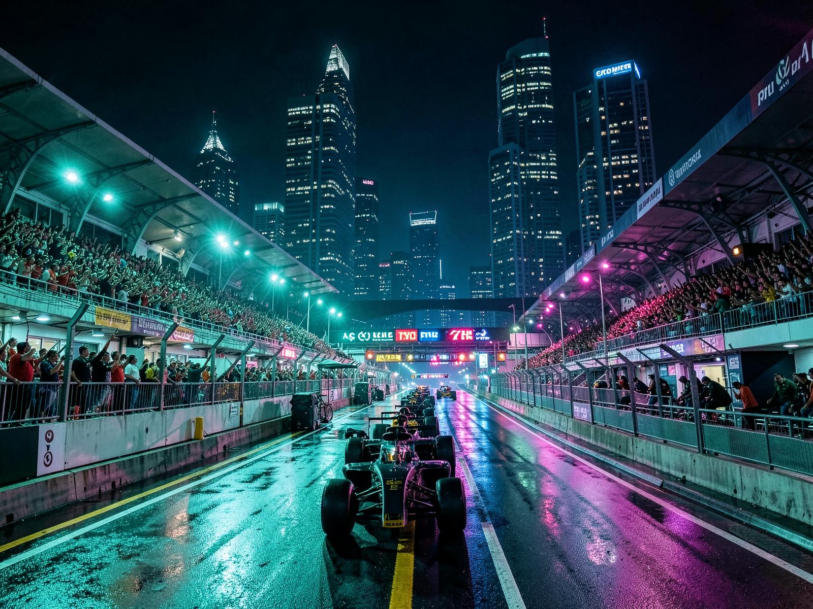 Pit Grandstand at Marina Bay Street Circuit